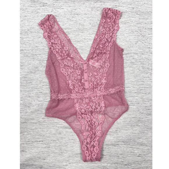 Victoria's Secret V Neck Bodysuit Lingerie Size‎ Medium - Picture 1 of 7